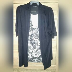 Lane Bryant Black and Gray Women's Cardigan/ Free Item Included